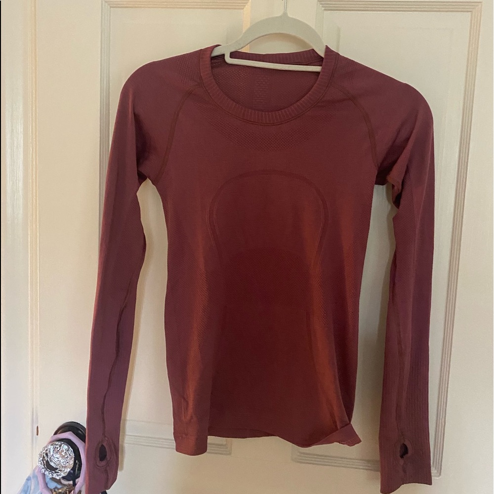 Dark Red Lululemon Swiftly Tech Race Length